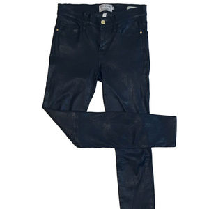 FRAME Black Leather "Le Skinny" Jeans Size 26